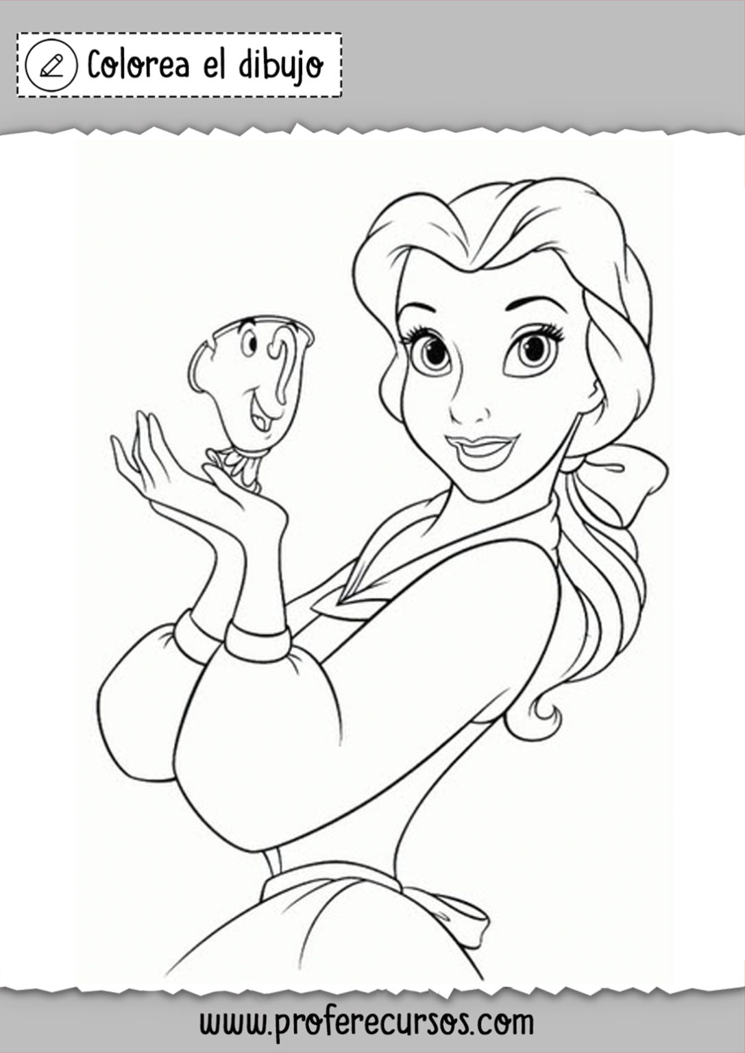 Dibujos de las Princesas de Disney para Colorear