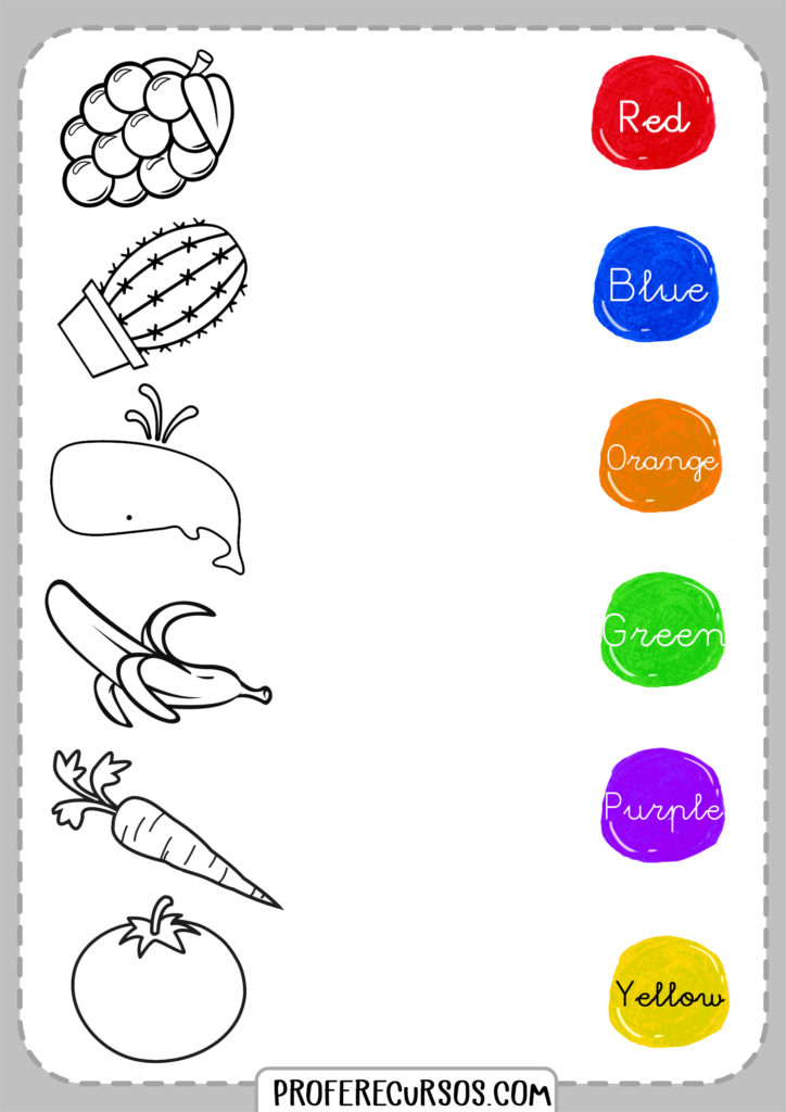 Learning Colors In English Worksheet
