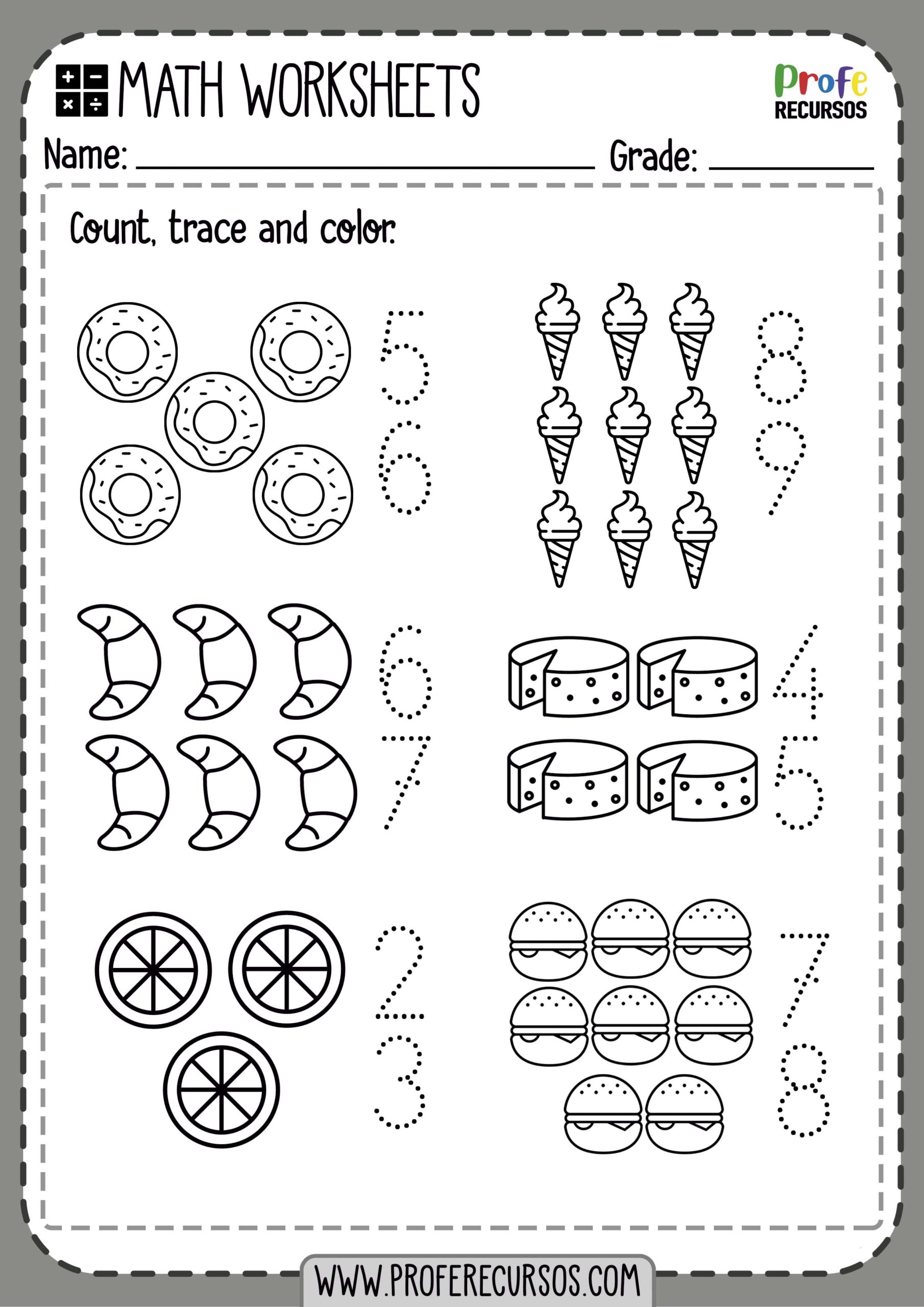 Free Printable Counting Worksheets For Kindergarten