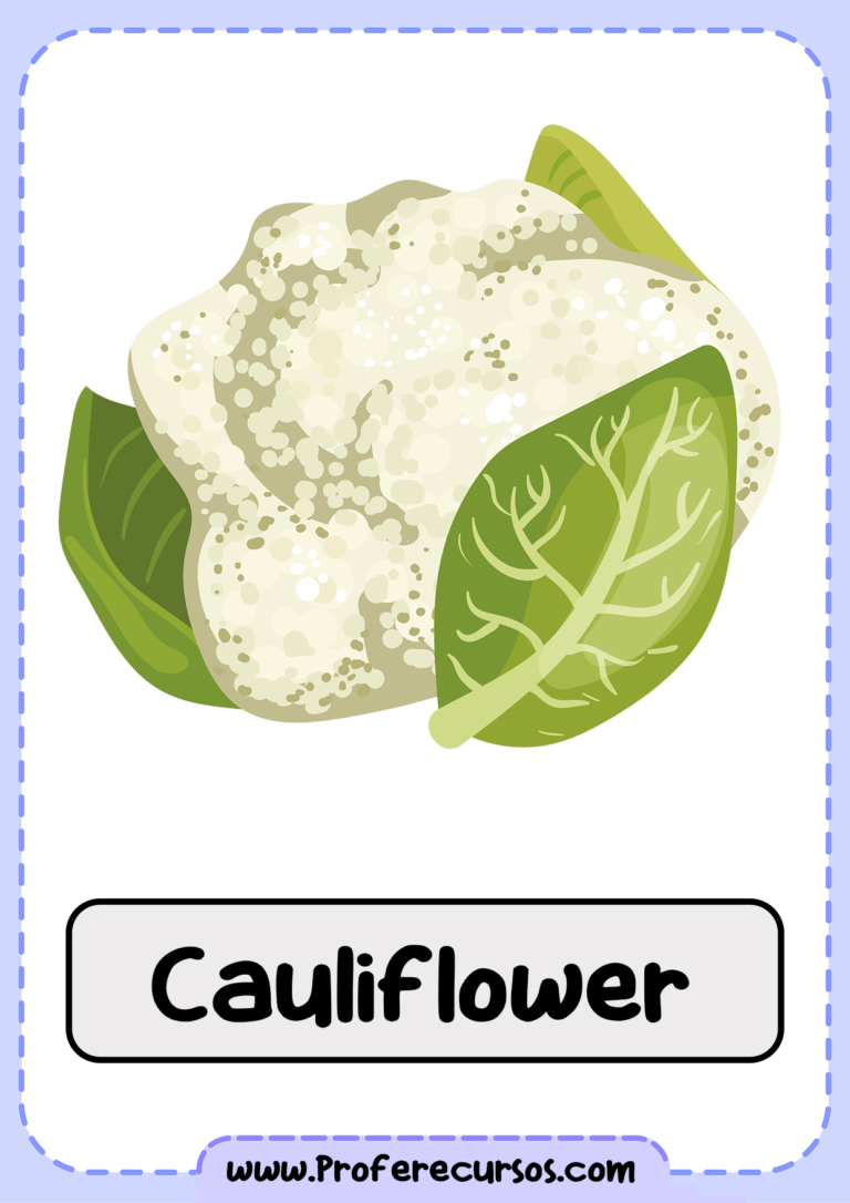 VegetablesVocabularyCauliflower Profe Recursos