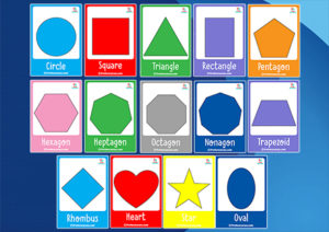 2d shapes flashcards for kids