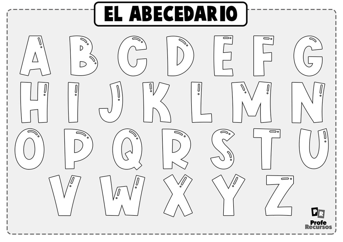 Abecedario Para Colorear Para Niños