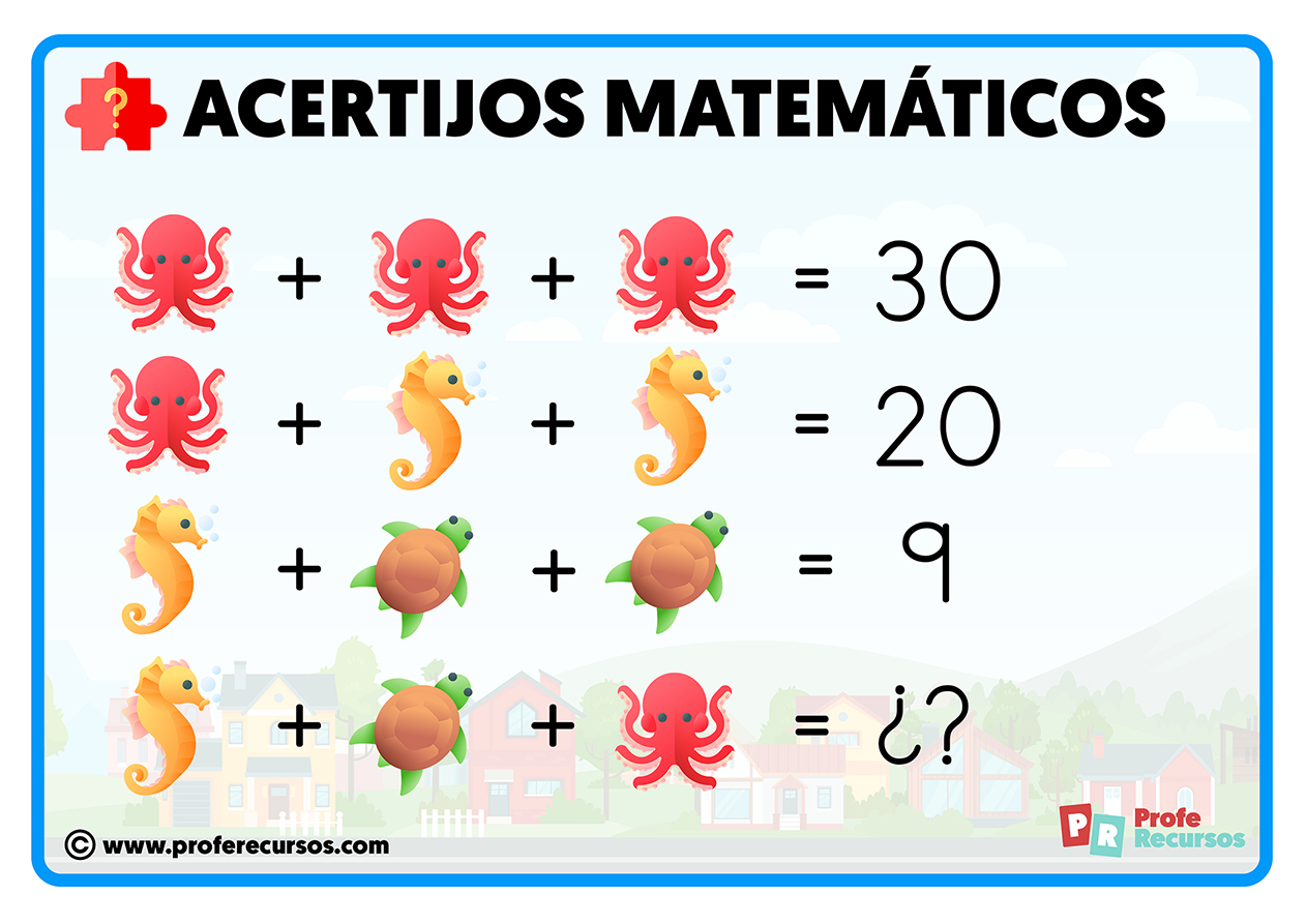 Acertijos matematicos faciles