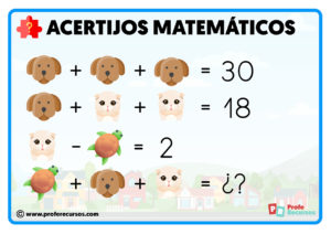 Acertijos matematicos para niños