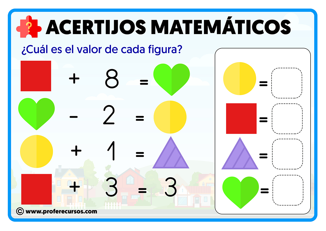 Acertijos de matematicas para niños