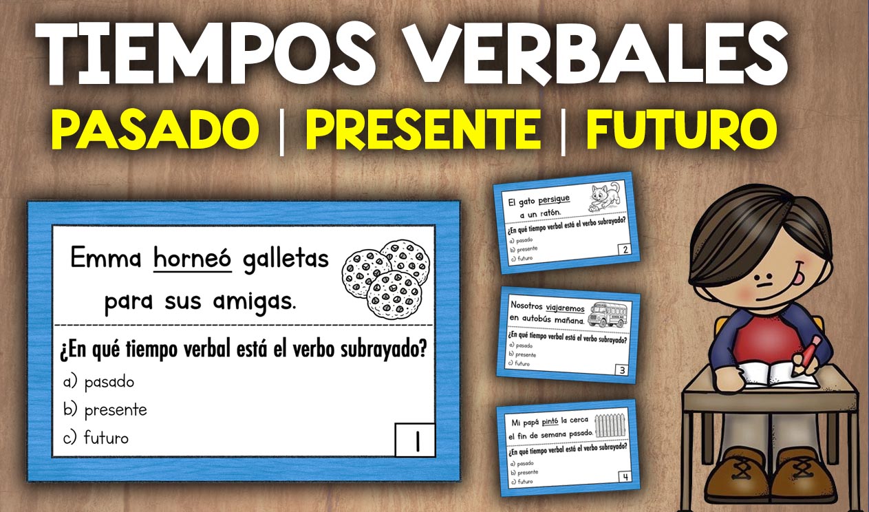 Actividad tiempos verbales pasado presente futuro