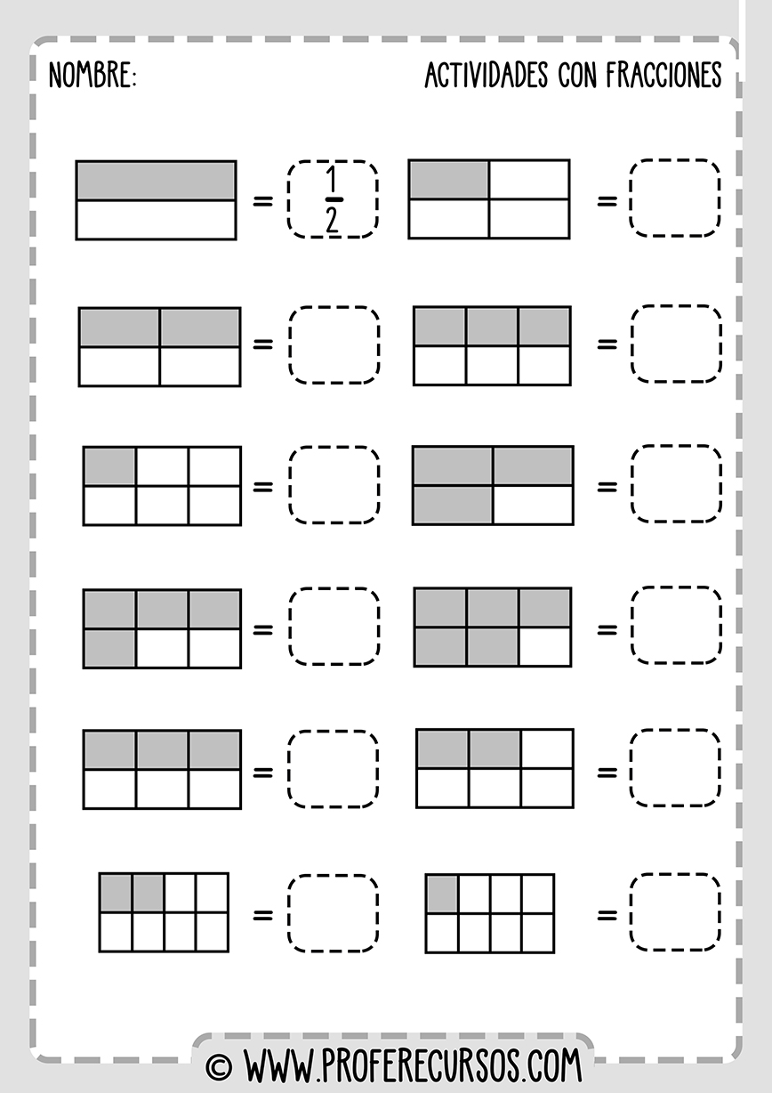 Actividades con Fracciones para Primaria