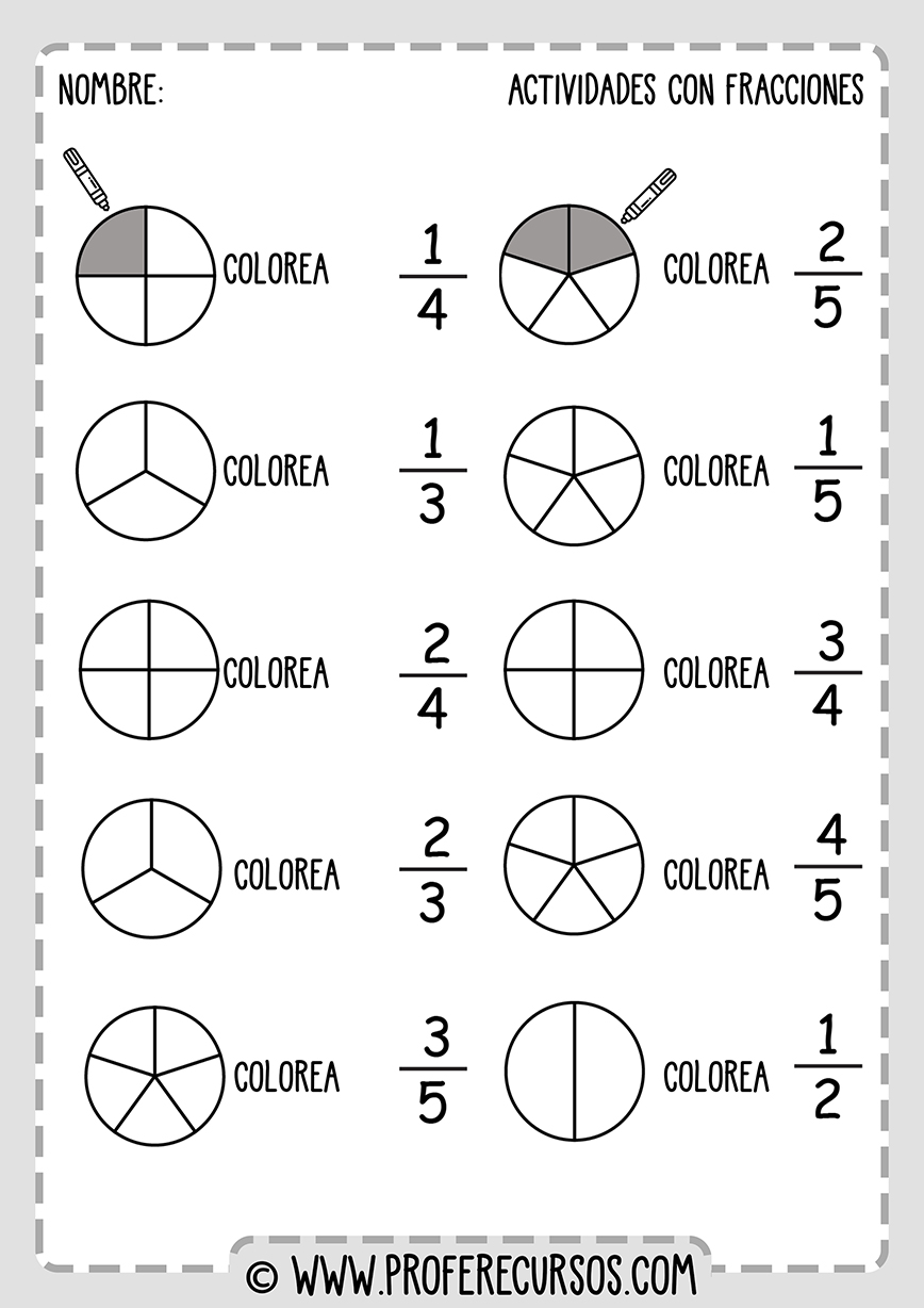 Actividades con Fracciones