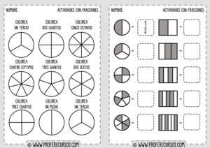 Actividades con Fracciones