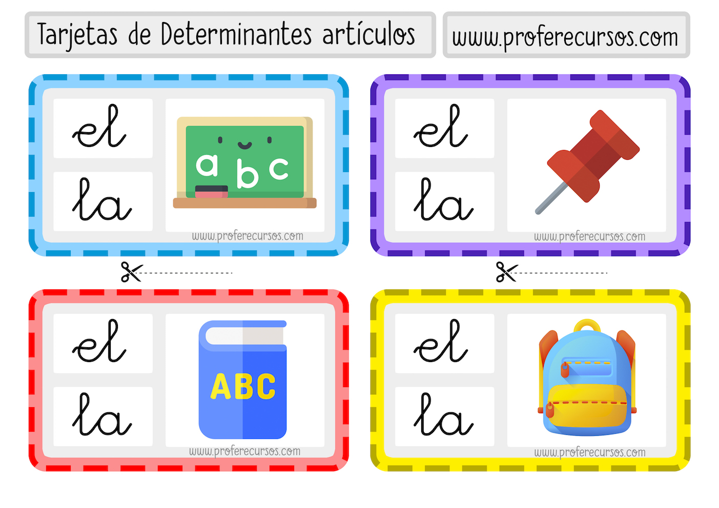 Actividades de Los Articulos para Primaria