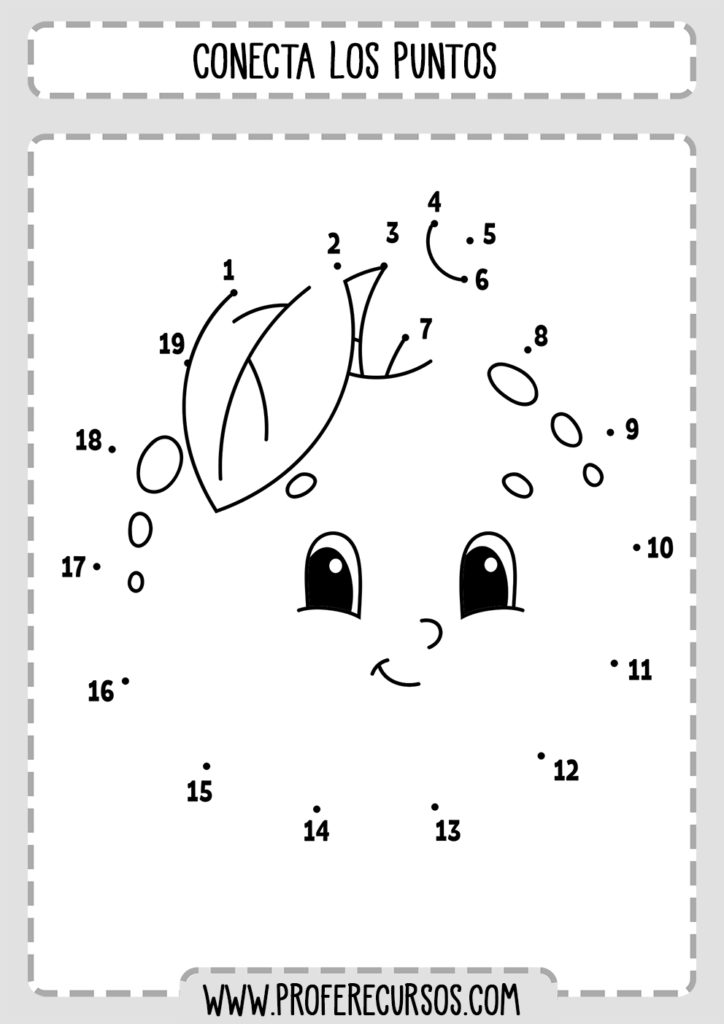 Dibujos para conectar puntos y números (Para imprimir)