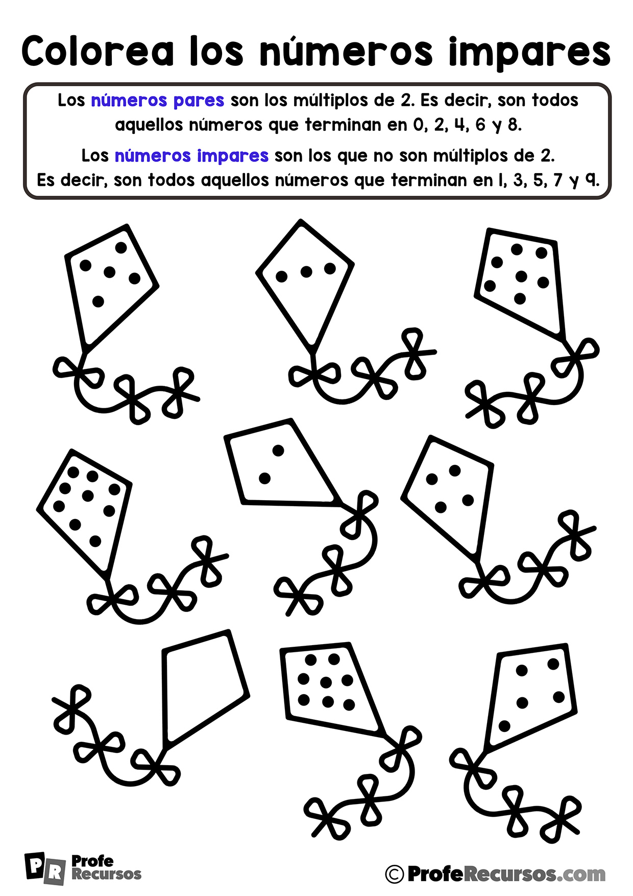 Actividades de numeros pares e impares