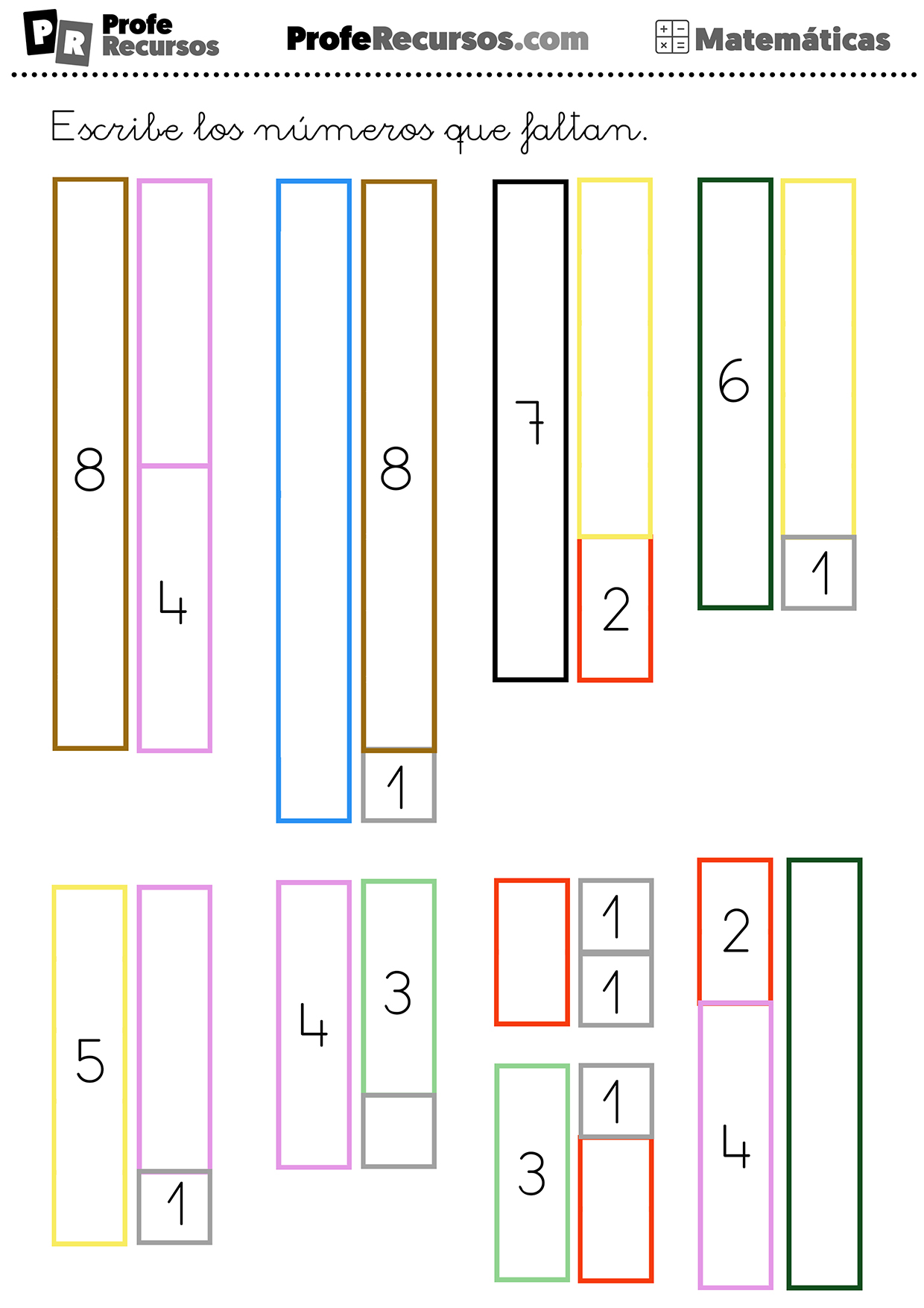 Actividades regletas matematicas