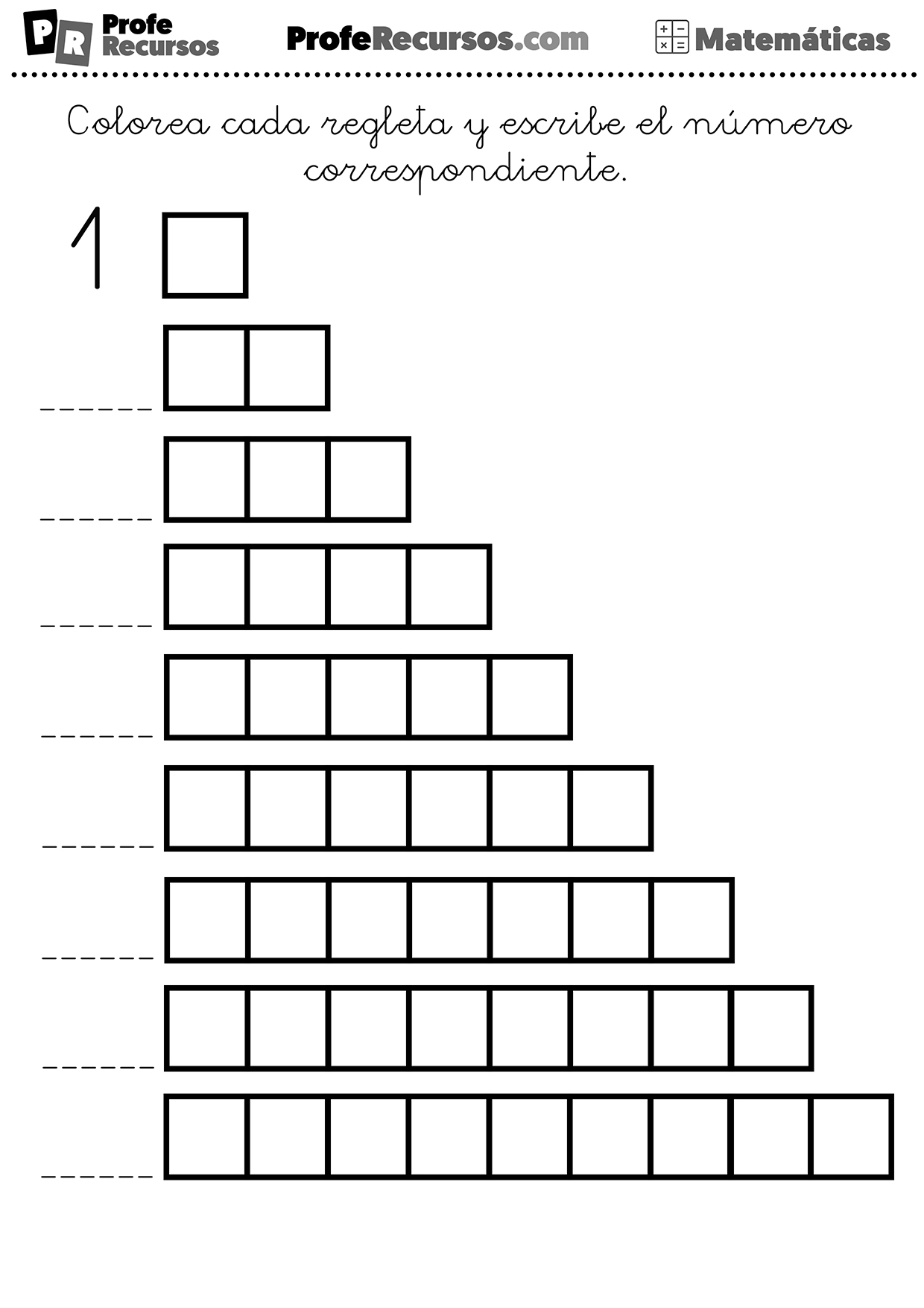 Regletas Cuisenaire, actividades para descargar gratis para niños de  primaria y preescolar. 