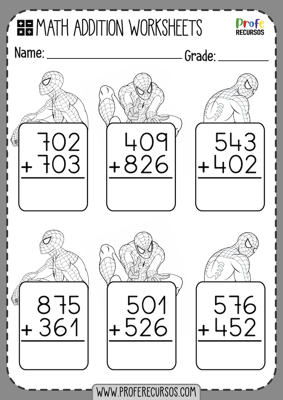 Addition Worksheets for Kids