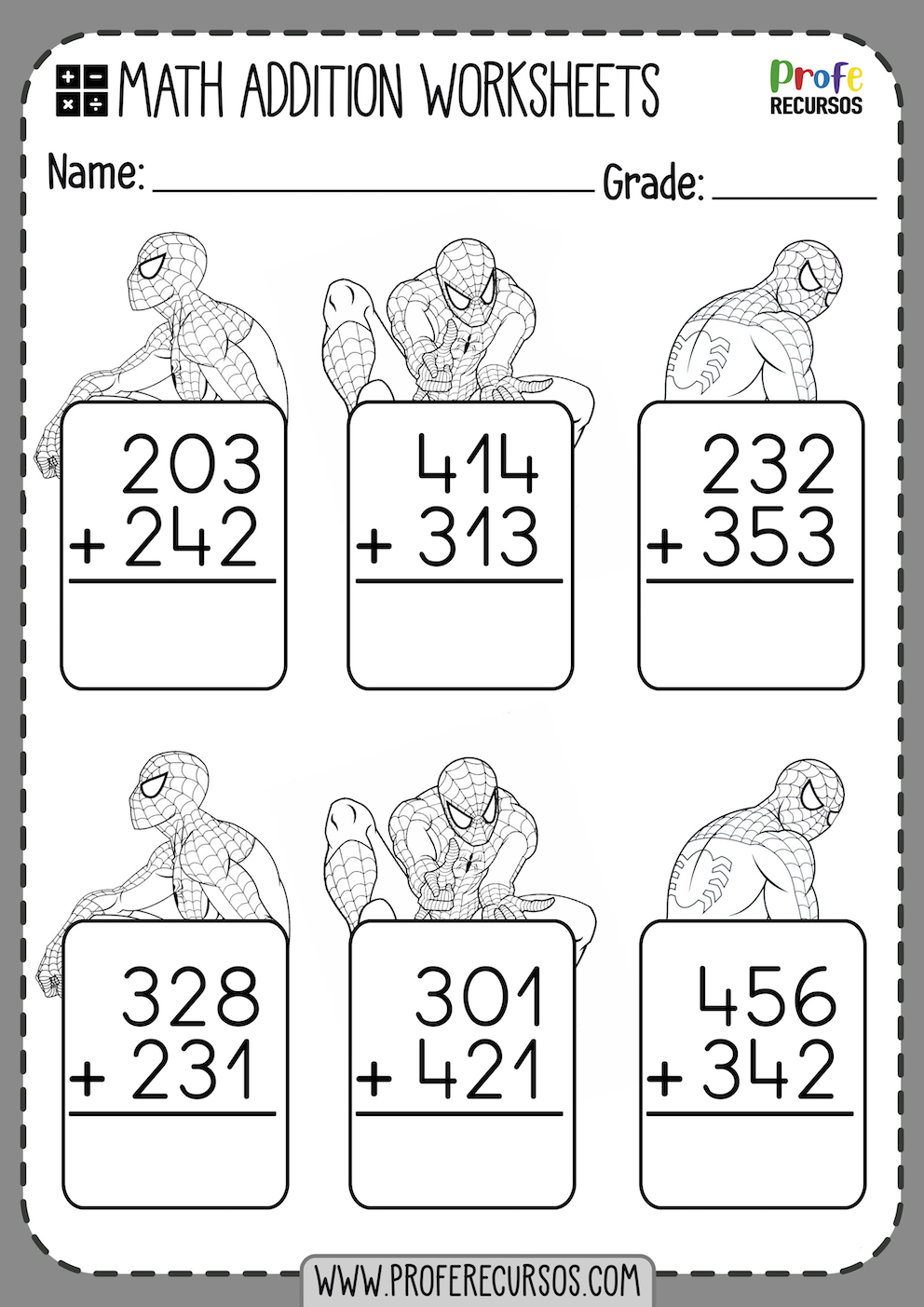 Addition Worksheets to Print