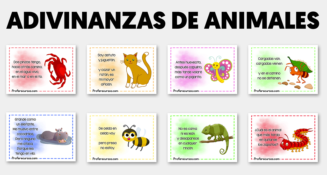 Adivinanzas de animales para niños