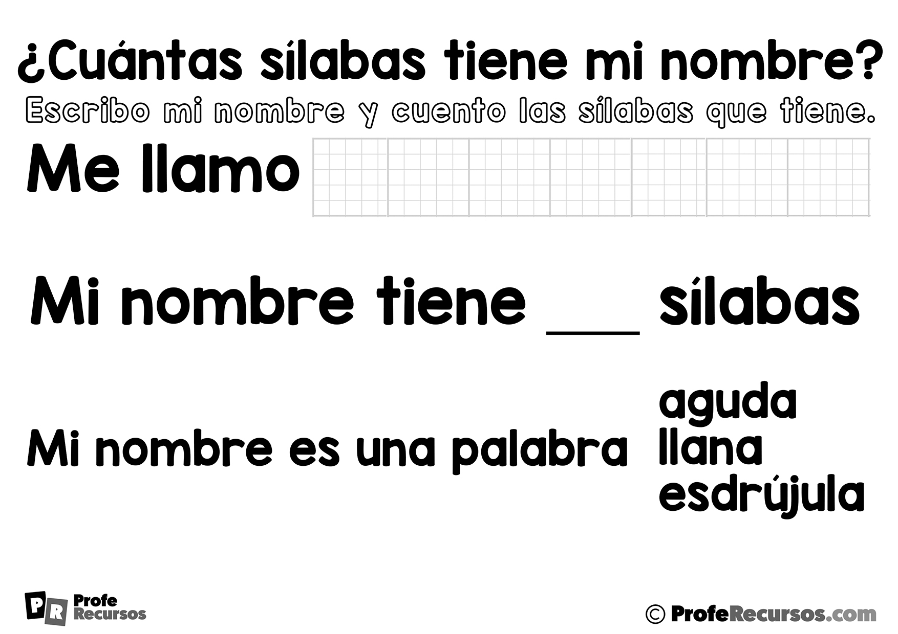 Aprender a escribir el nombre