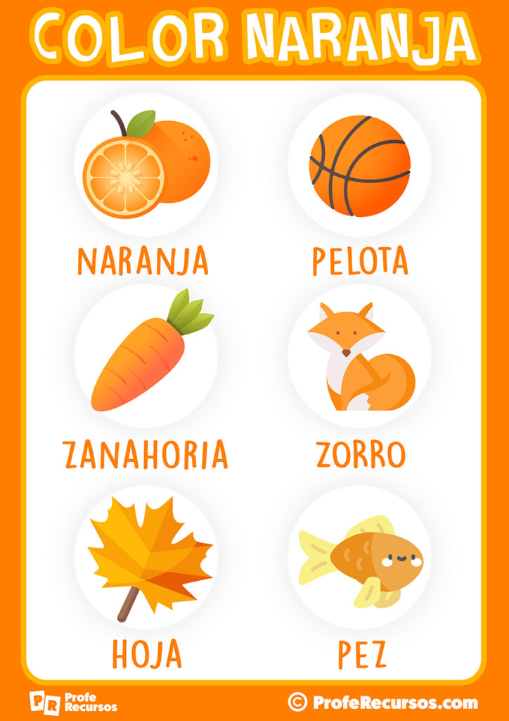 Aprender el color naranja