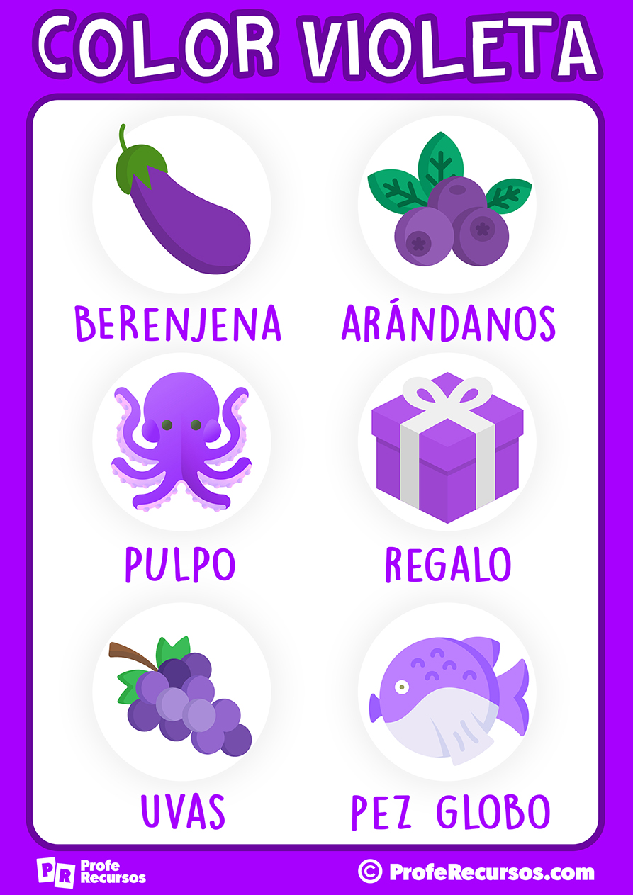 Aprender el color violeta