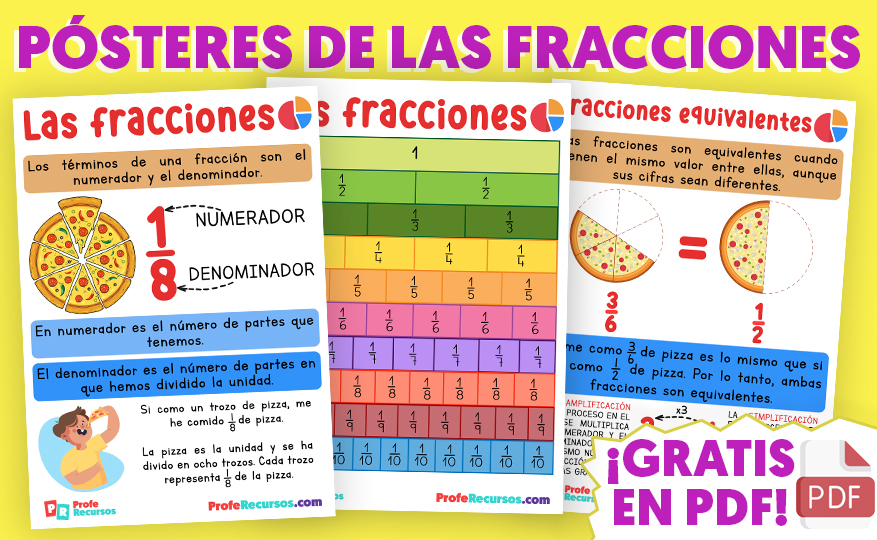 Aprender las fracciones para niños