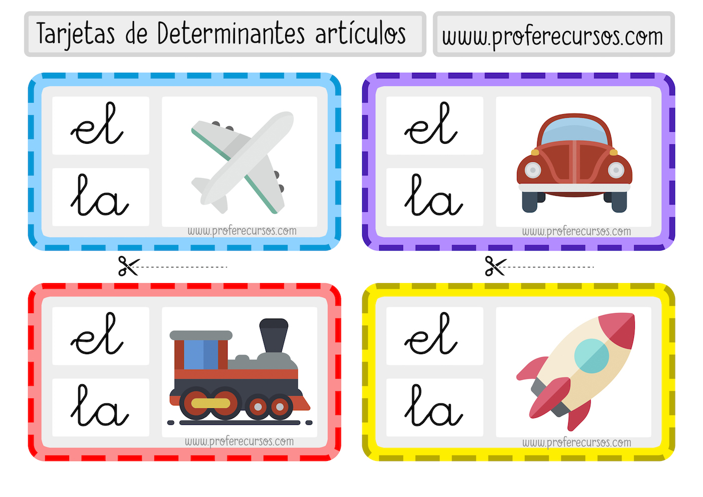 Acompañar periódico Móvil Articulos Definidos para Niños