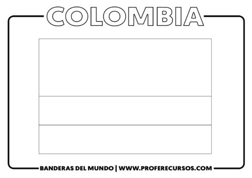 Bandera De Colombia Para Colorear