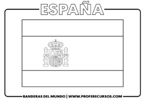 Bandera de españa para colorear