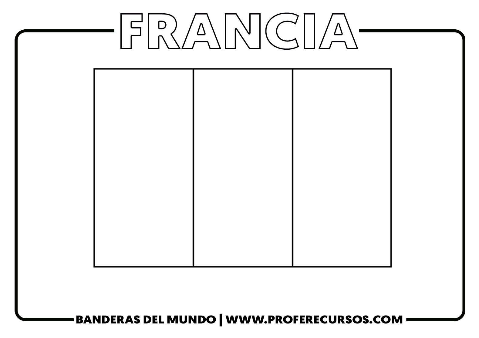 Bandera de francia para colorear