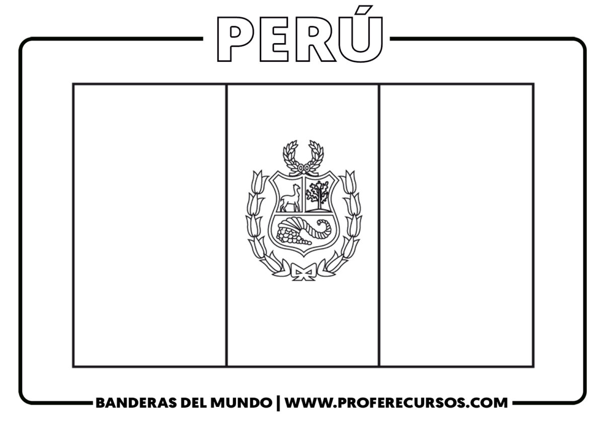 BANDERAS de Países para COLOREAR Para Imprimir