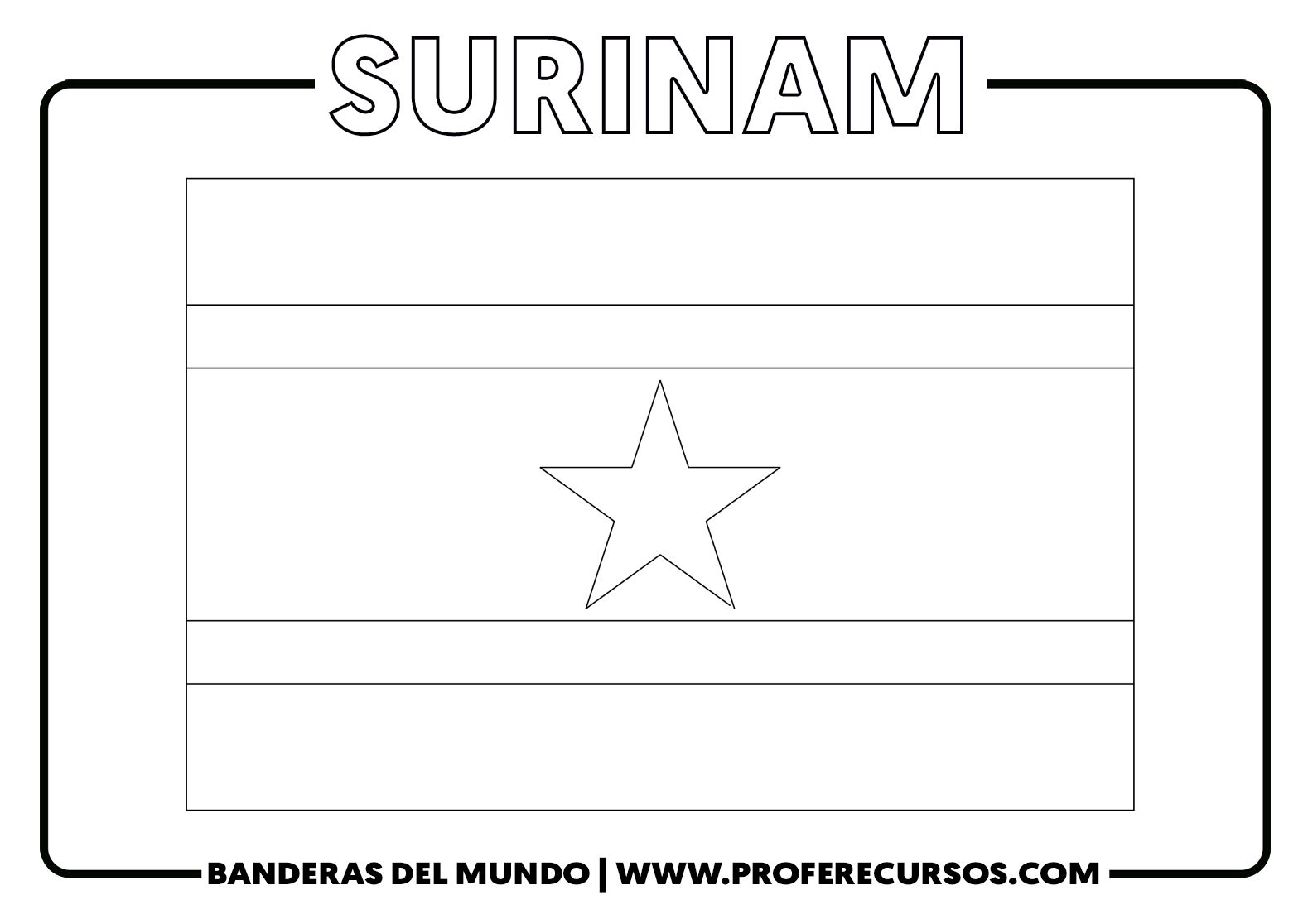 Bandera de surinam para colorear