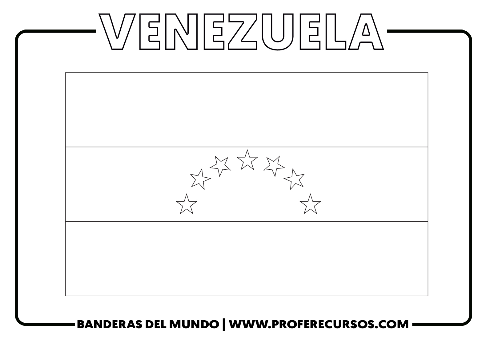 Bandera de venezuela para colorear