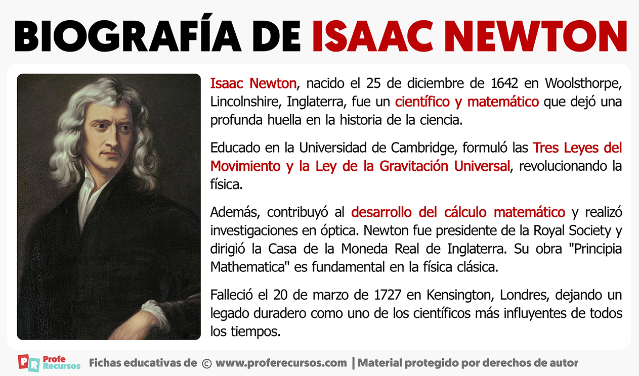 Biografia de isaac newton