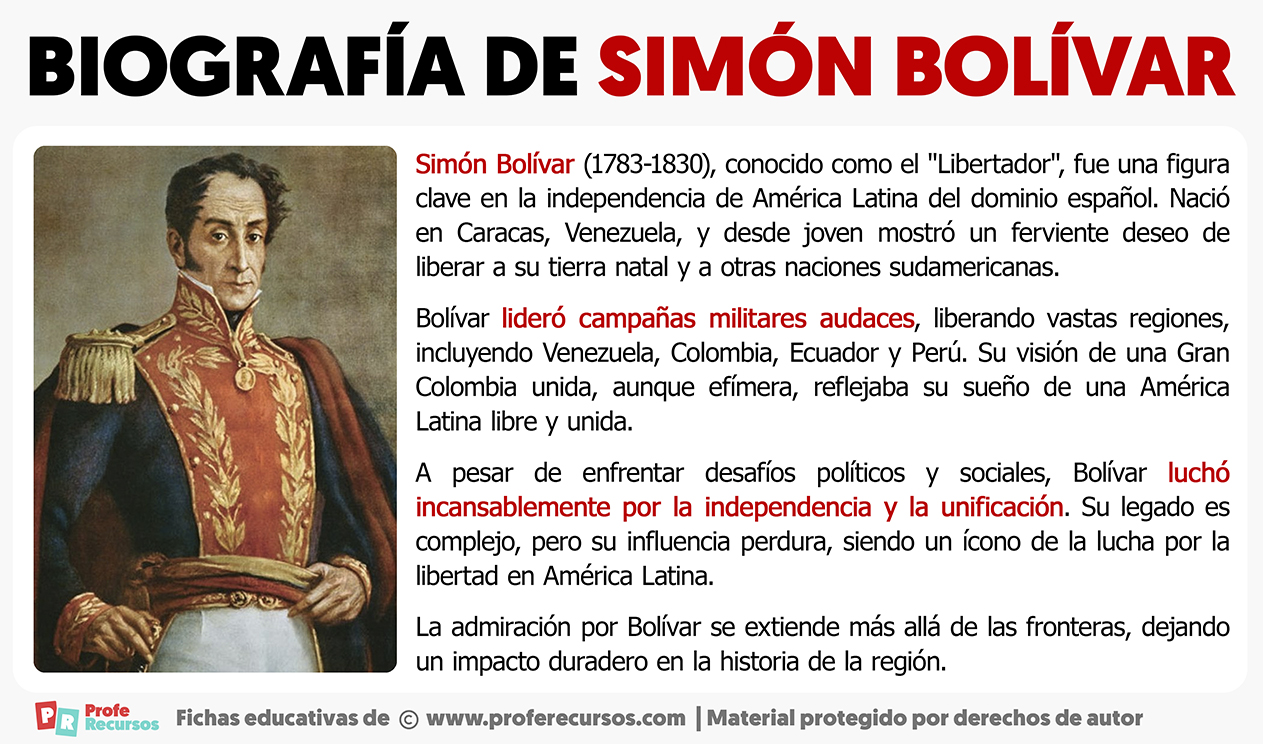 Biografia de simon bolivar
