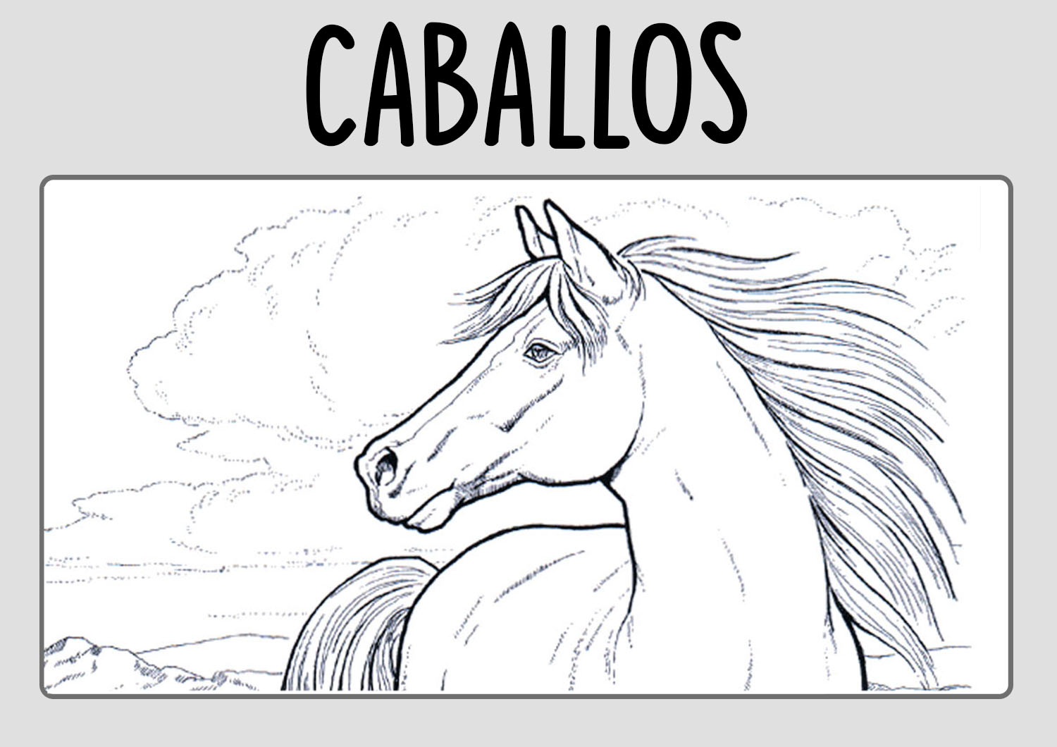 Caballos imagenes y dibujos para colorear