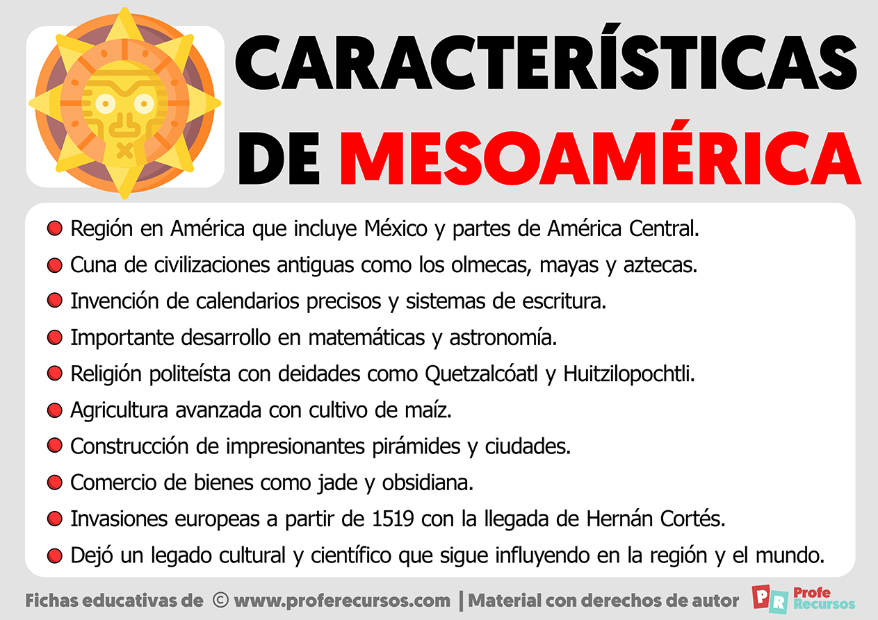 Caracteristicas de mesoamerica