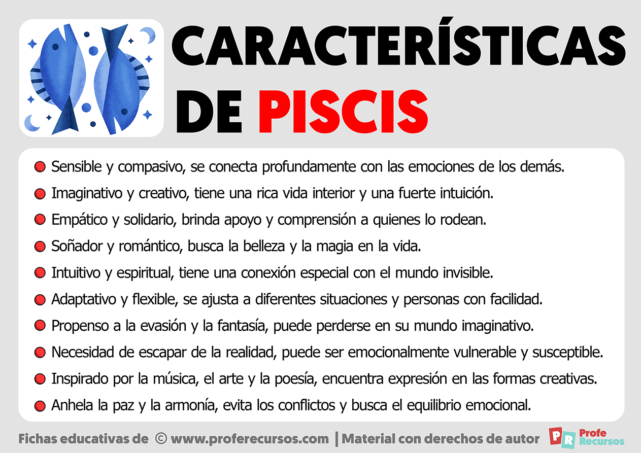 Caracteristicas de piscis
