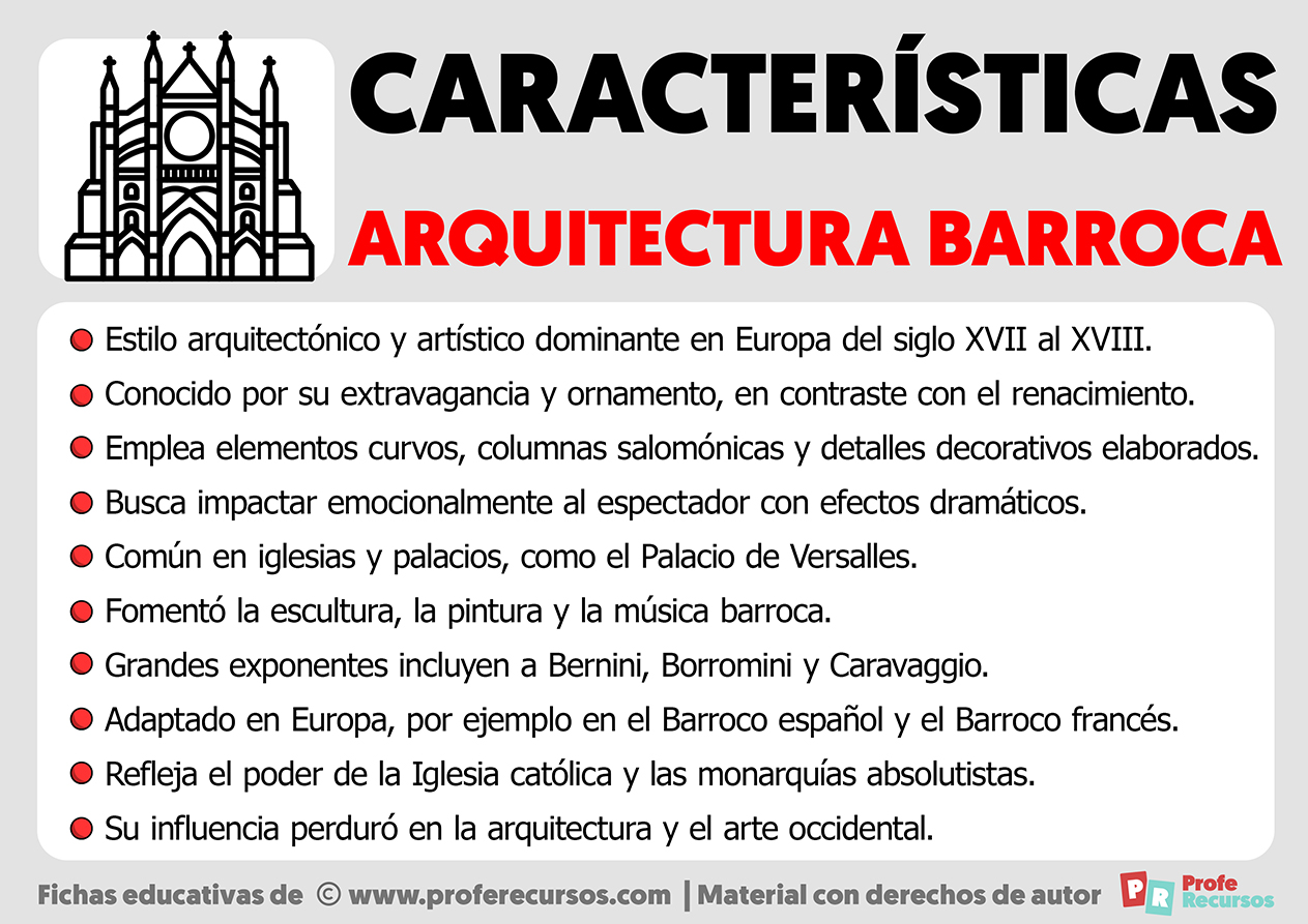 Caracteristicas de la arquitectura barroca