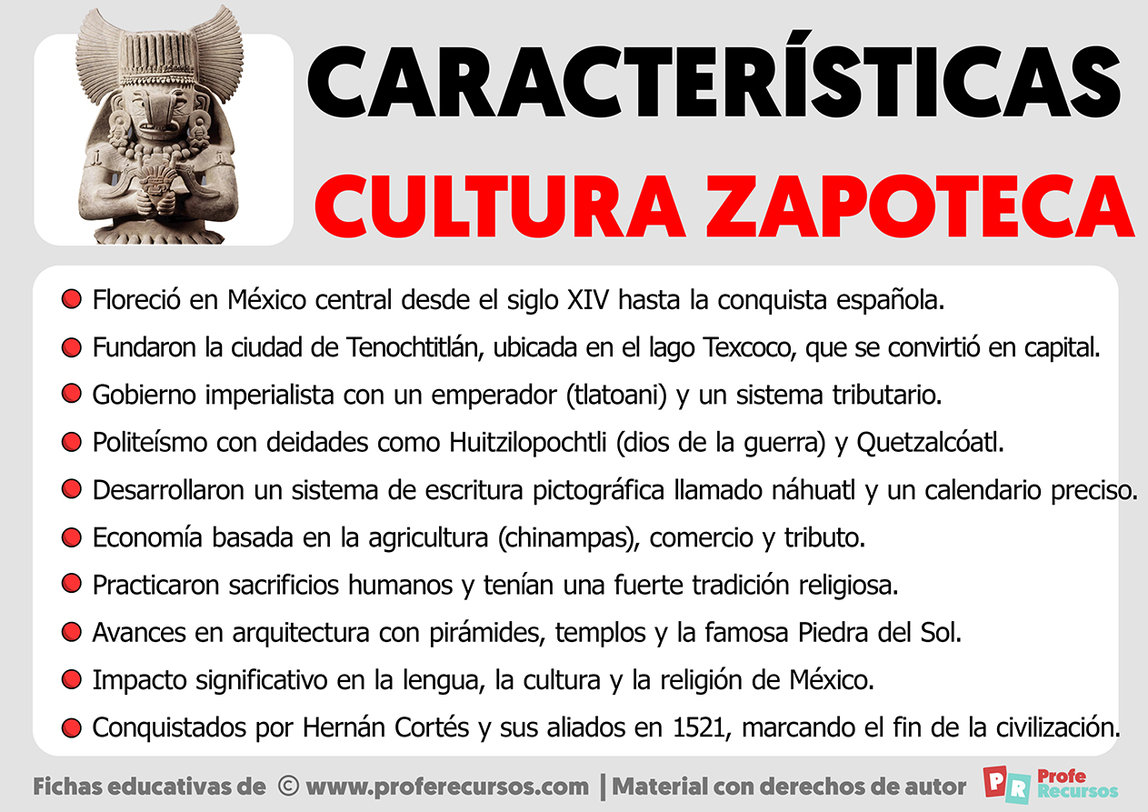 Caracteristicas de la cultura zapoteca