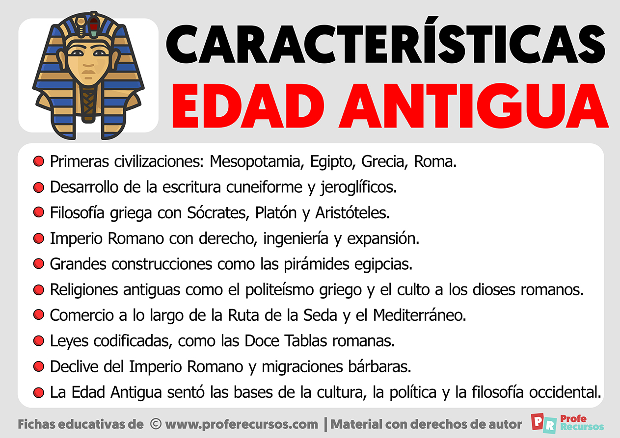 Caracteristicas de la edad antigua