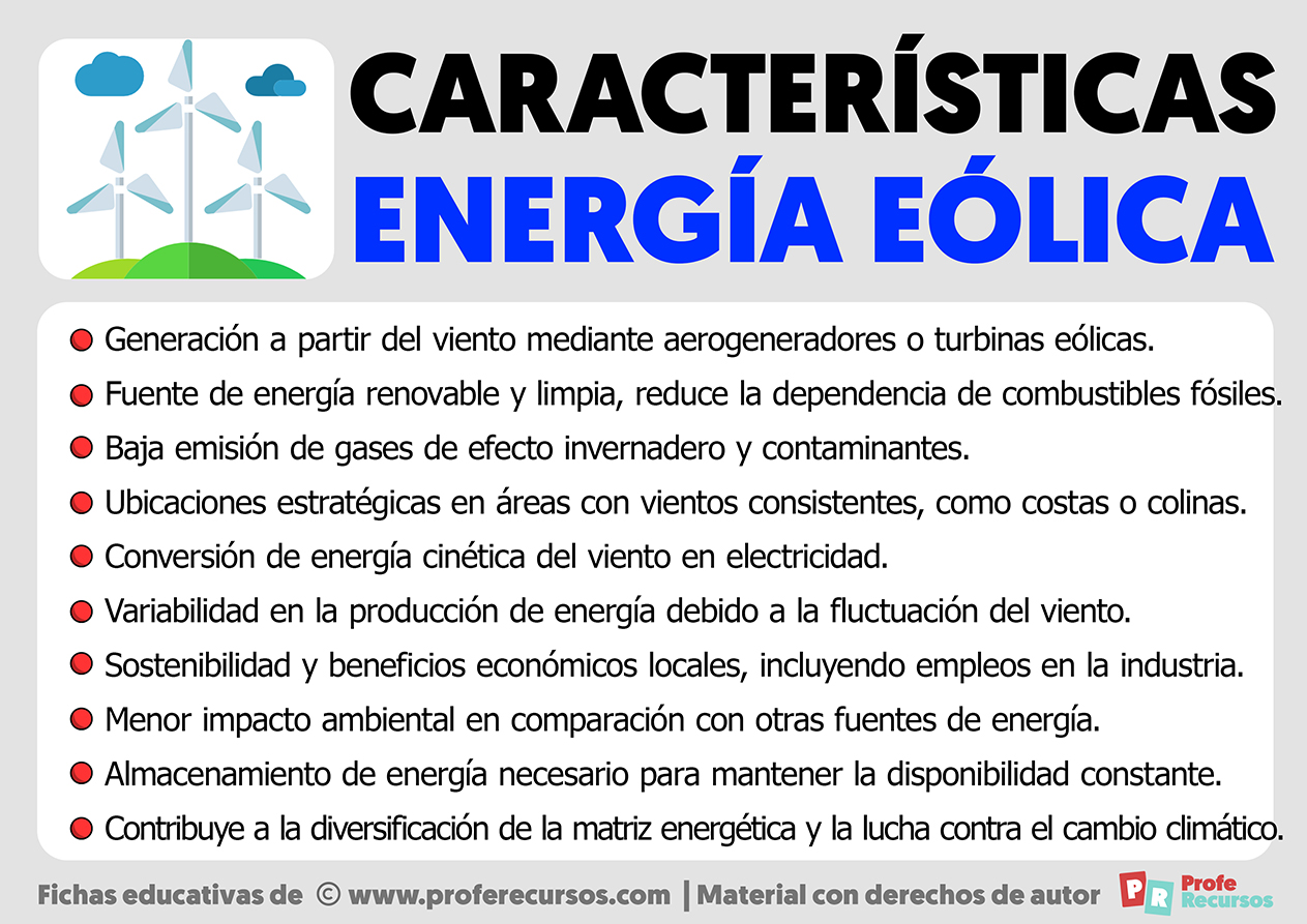 Caracteristicas de la energia eolica