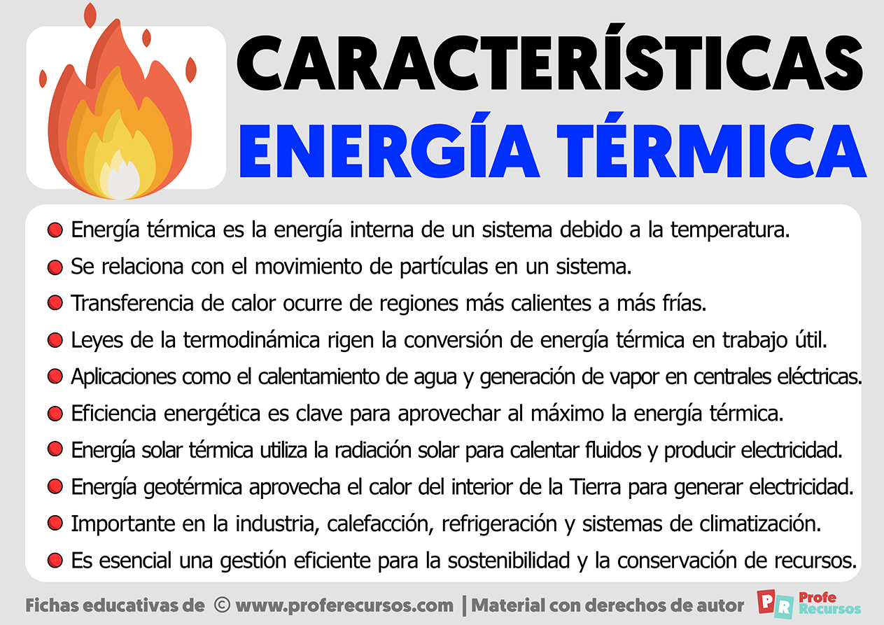 Caracteristicas de la energia termica