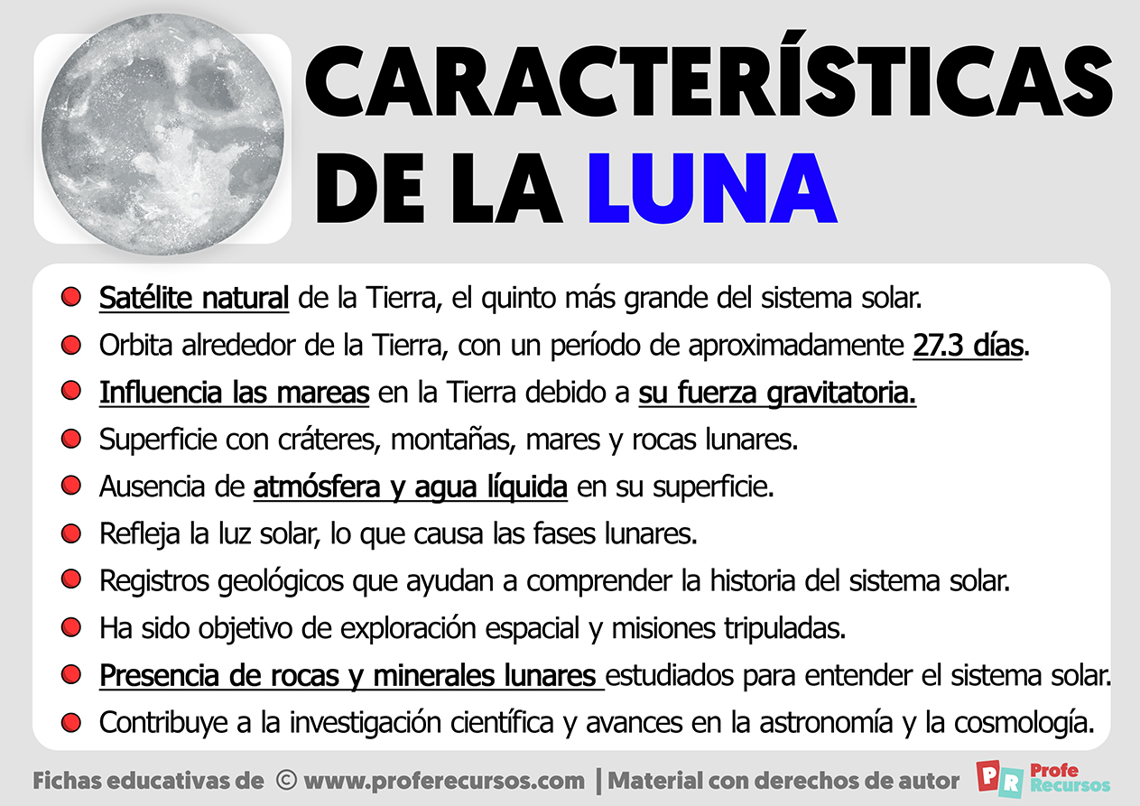 Caracteristicas de la luna