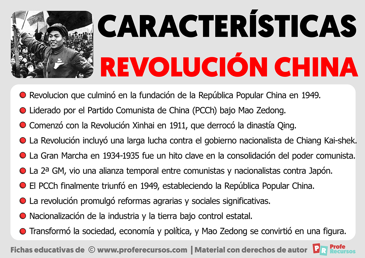 Caracteristicas de la revolucion china