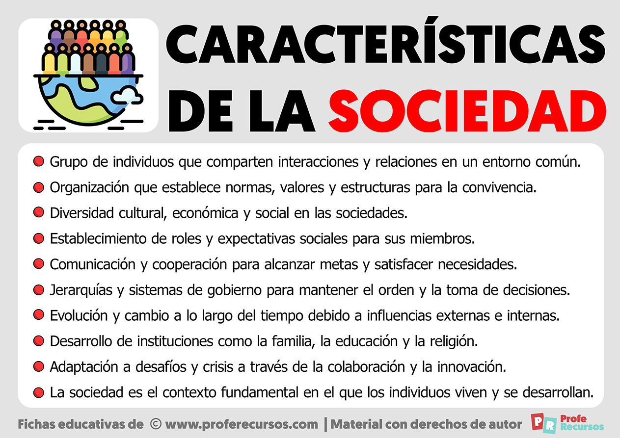 Caracteristicas de la sociedad