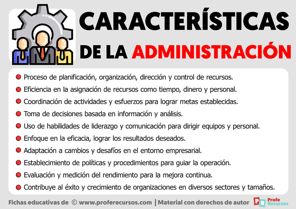 Características de la Administración
