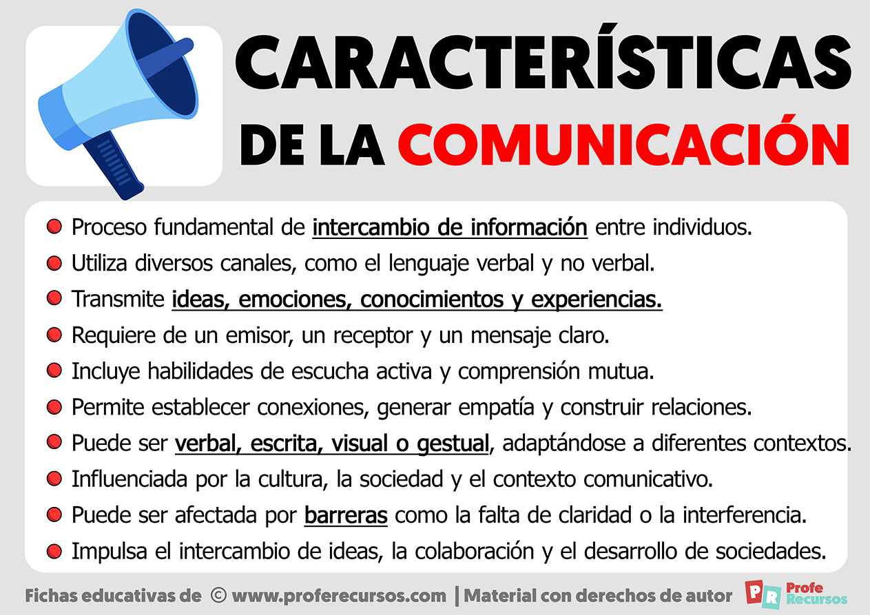 Caracteristicas de la comunicacion