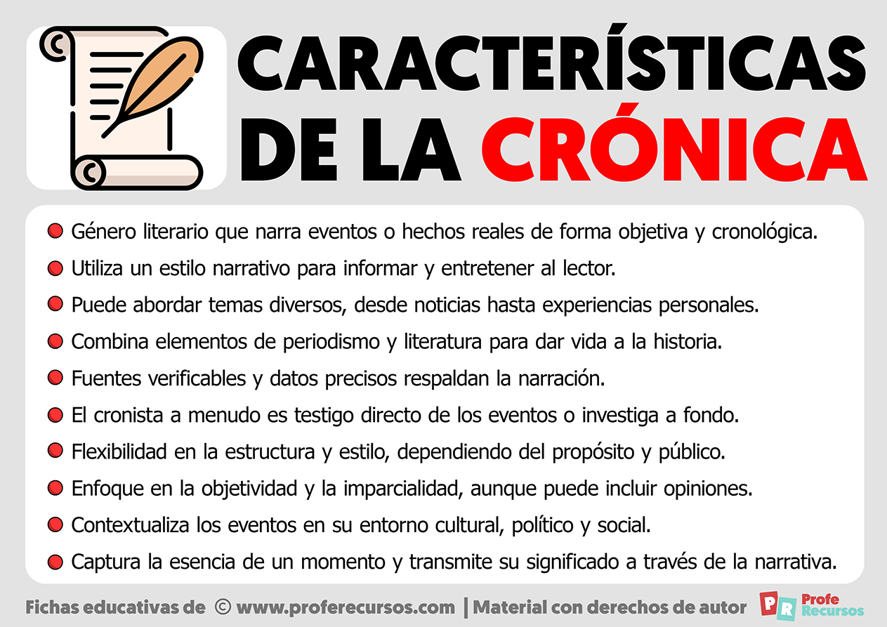 Caracteristicas de la cronica