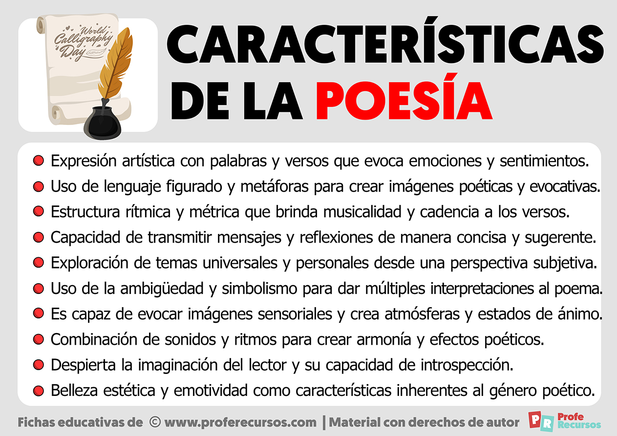 Caracteristicas de la poesia