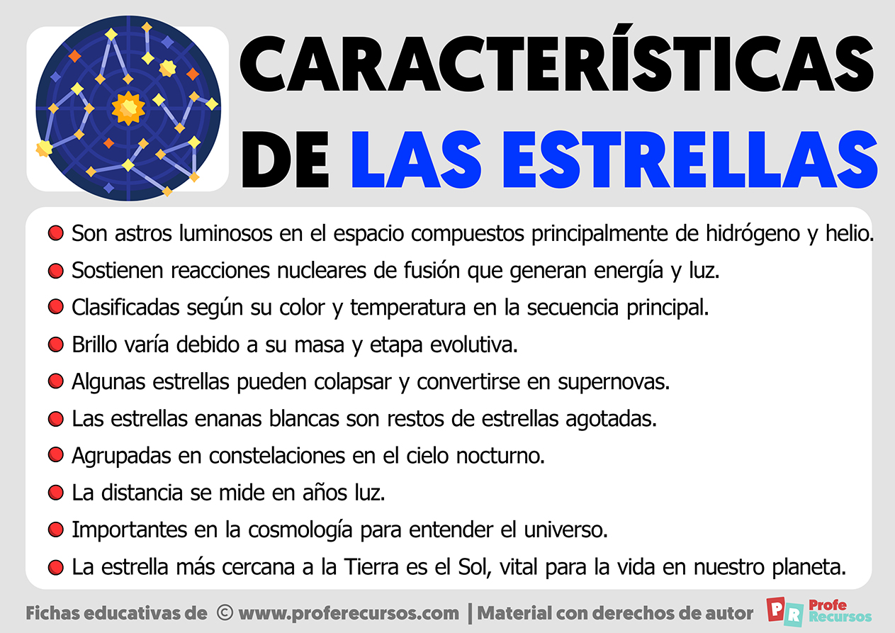 Caracteristicas de las estrellas